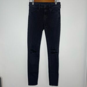 American Eagle next levels stretch black size 2 Long Denim Jeans